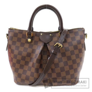 Louis Vuitton Siena Damier Ebene Brown Handbag Canvas